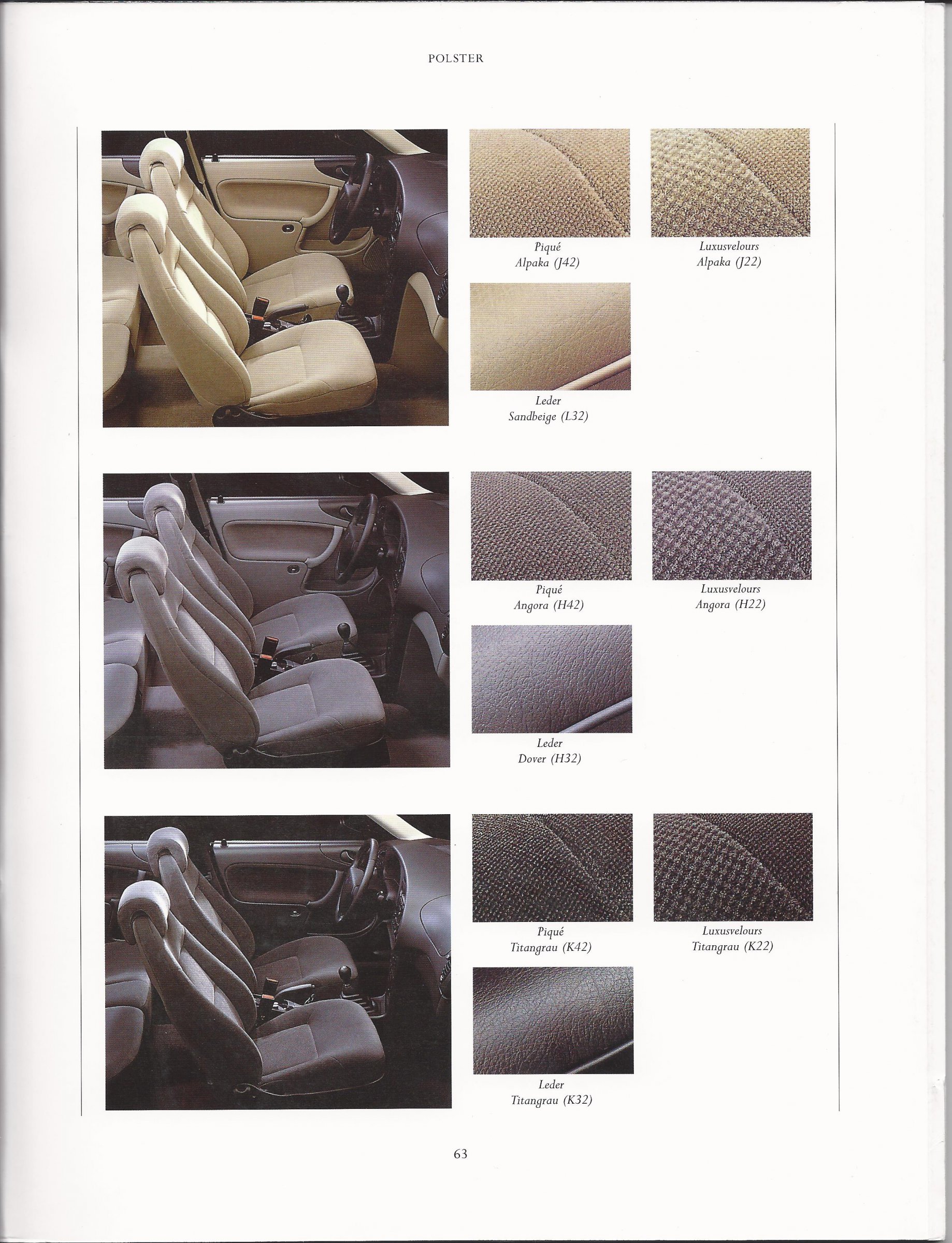 Farbcode Leder Trim Colour K35