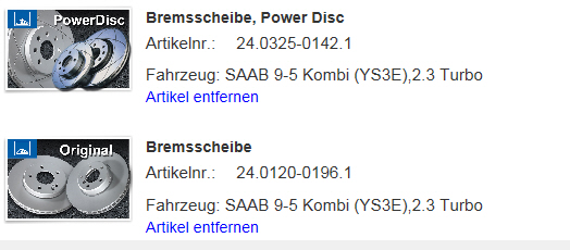 Empfehlung für Bremsen im 9-5 AERO ?