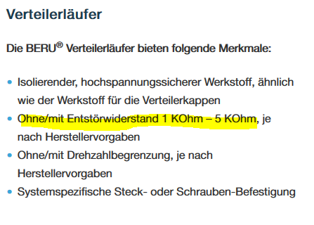 Triumph 1,7 Zündverteiler Kappe / Läufer