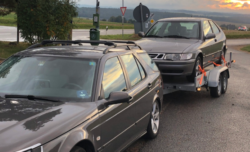 9-5 Kombi als Zugpferd (Autotrailer / Autotransportanhänger)