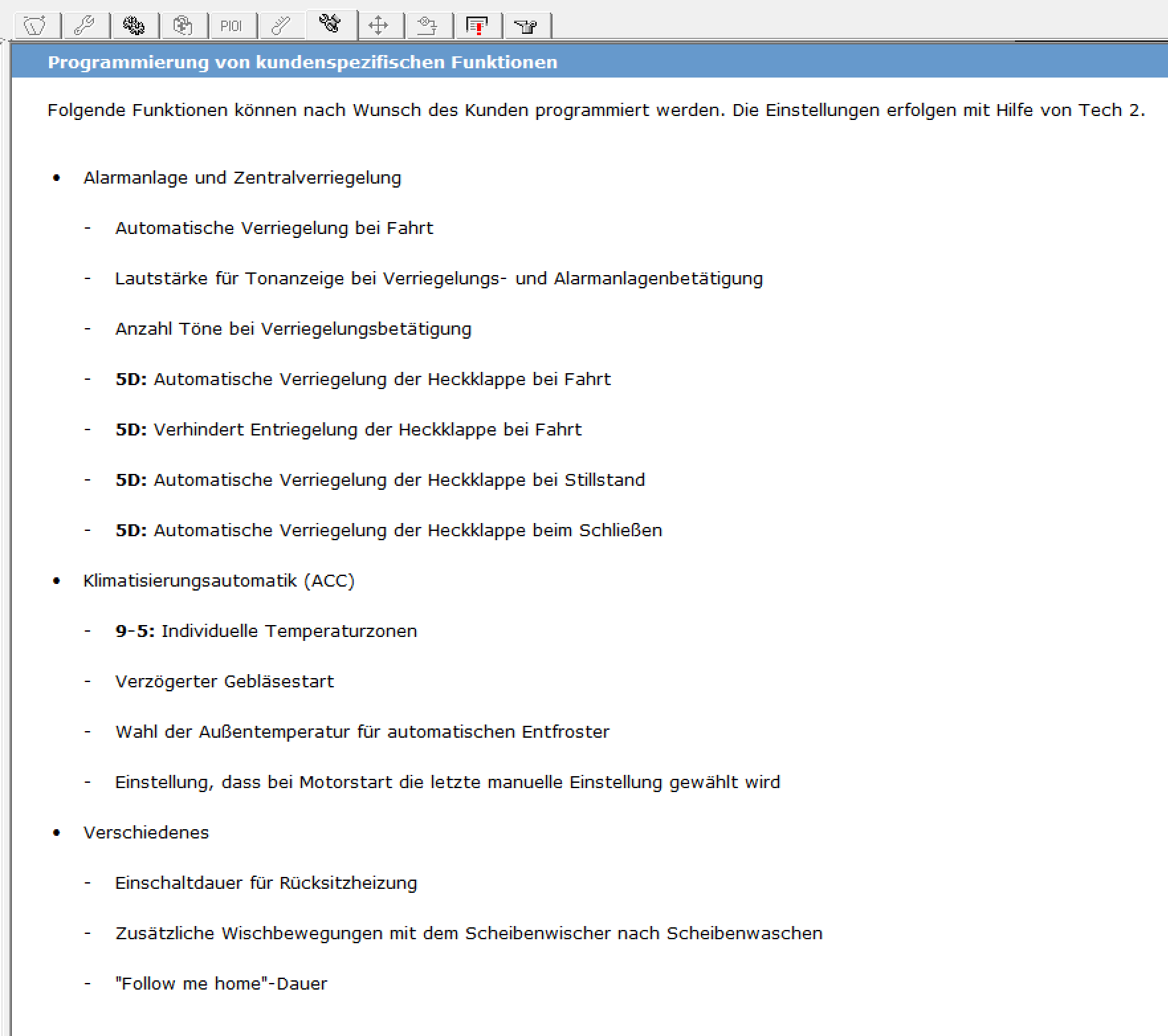 Heckwischer Automatikfunktion und Tech 2