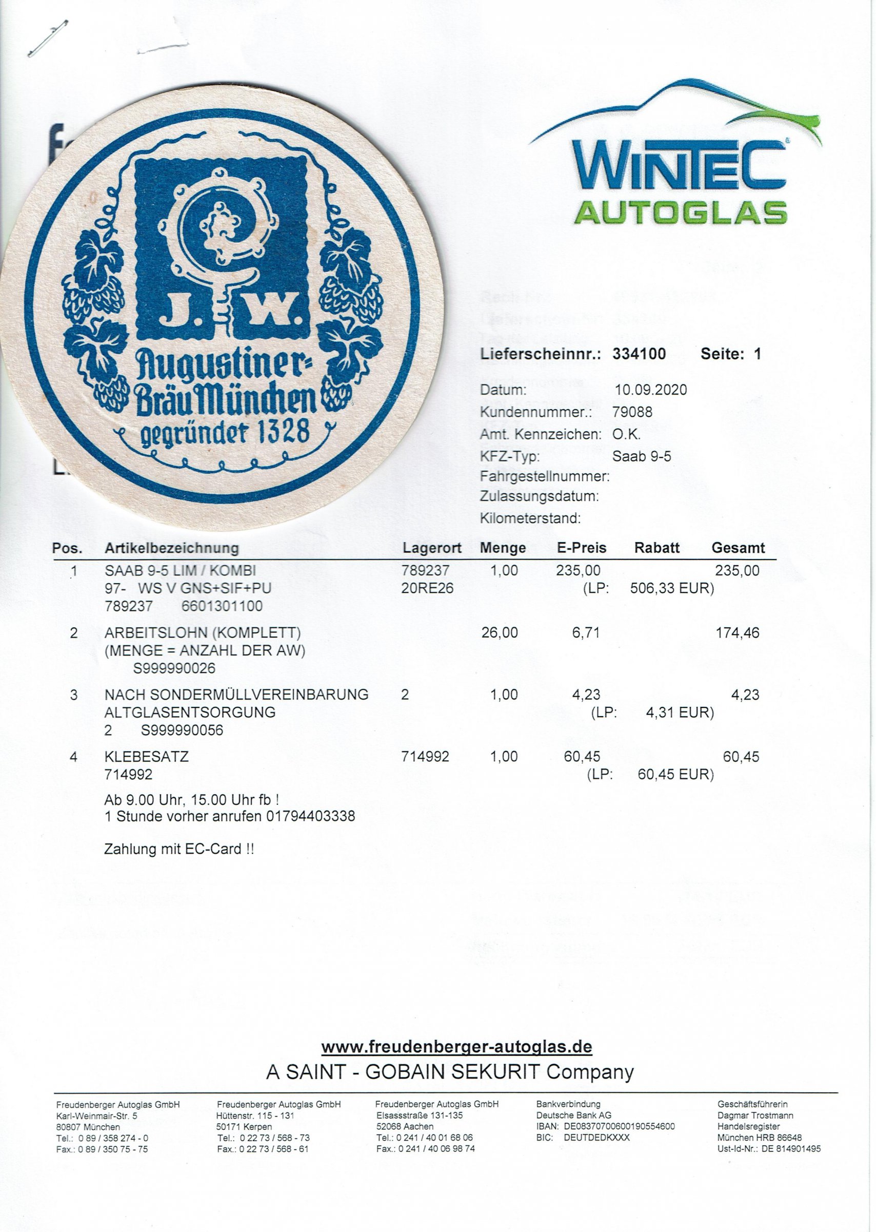 Frontscheibe Wechsel in München
