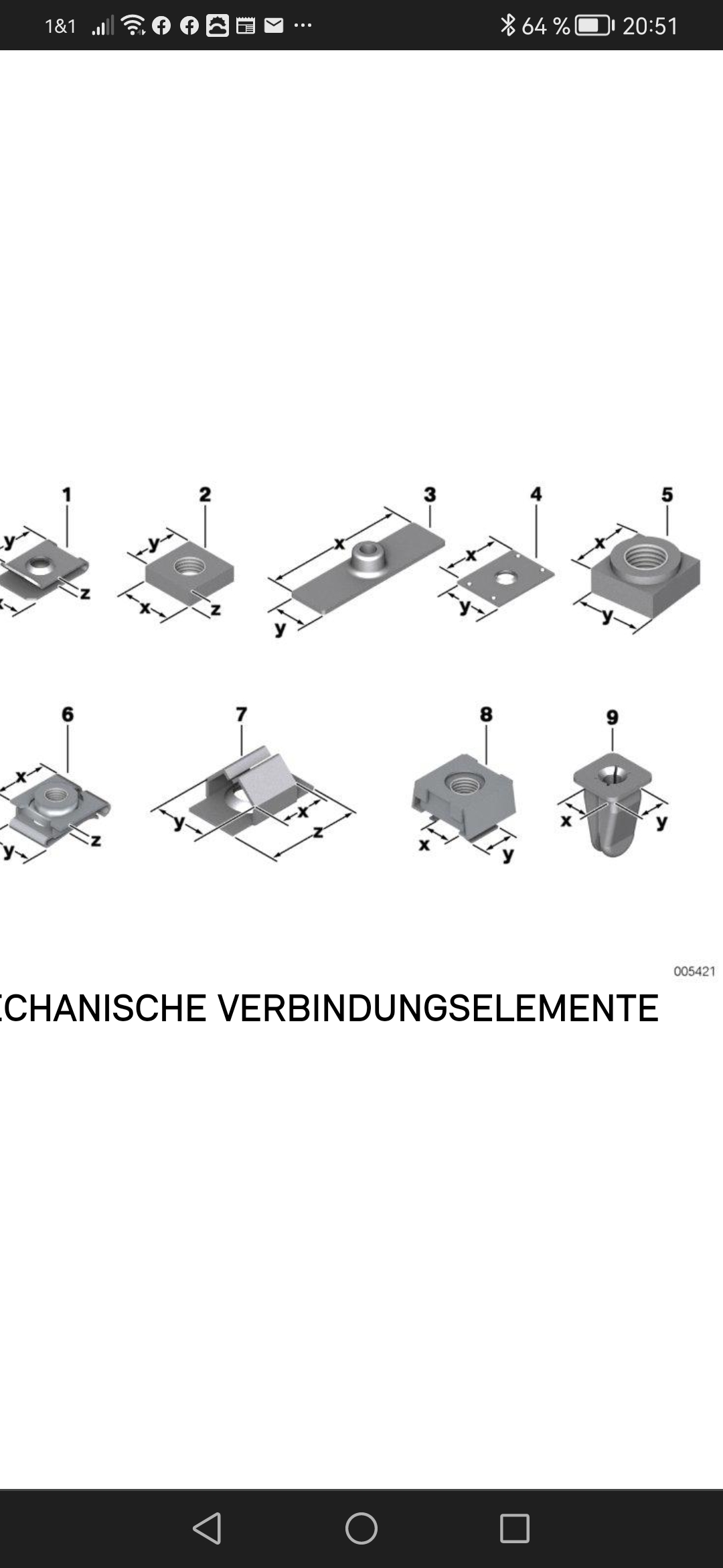 Blechmutter Seitenverkleidung hinten