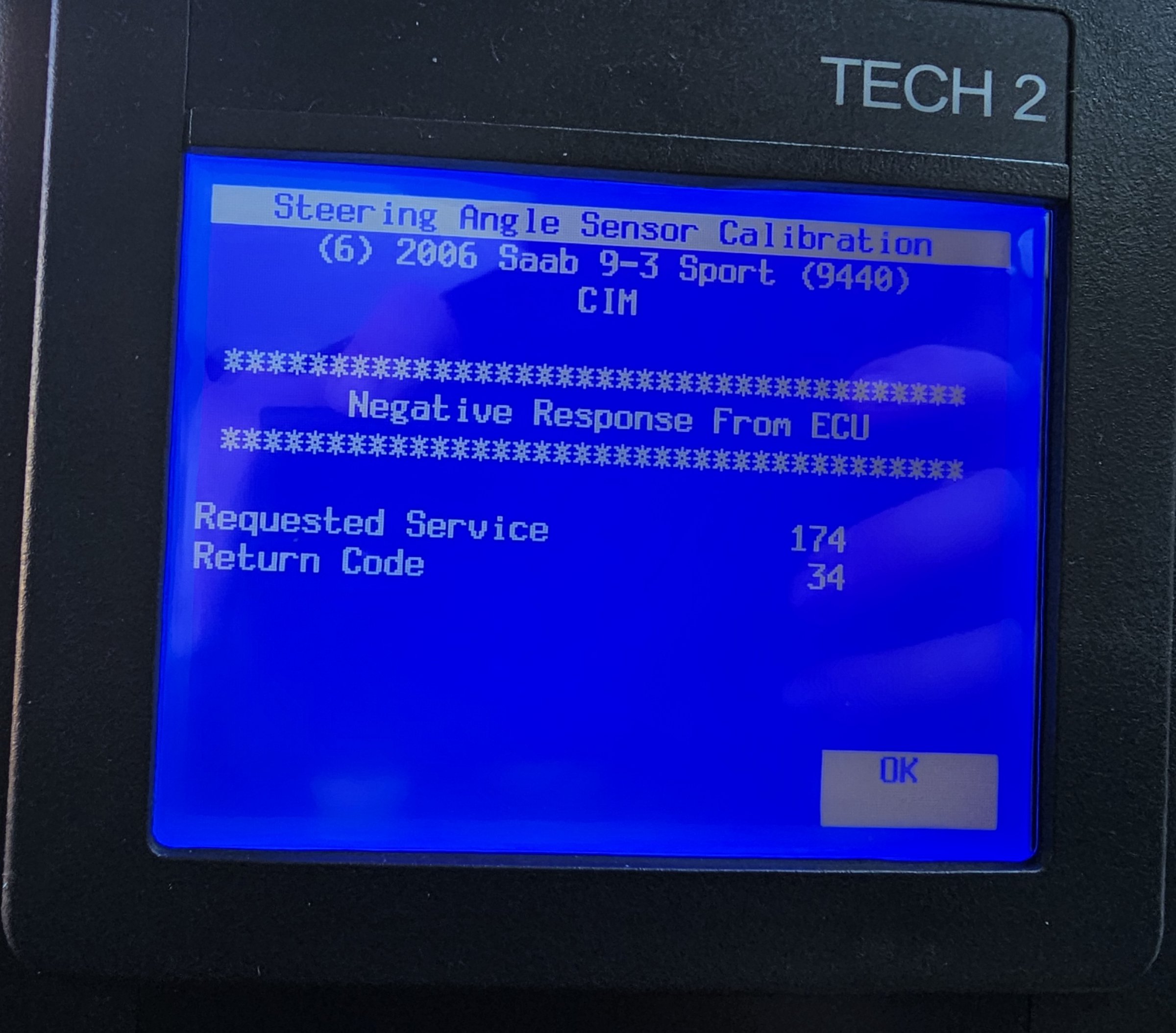 Lenkwinkelsensor lässt sich nicht kalibrieren + Fehlercodes