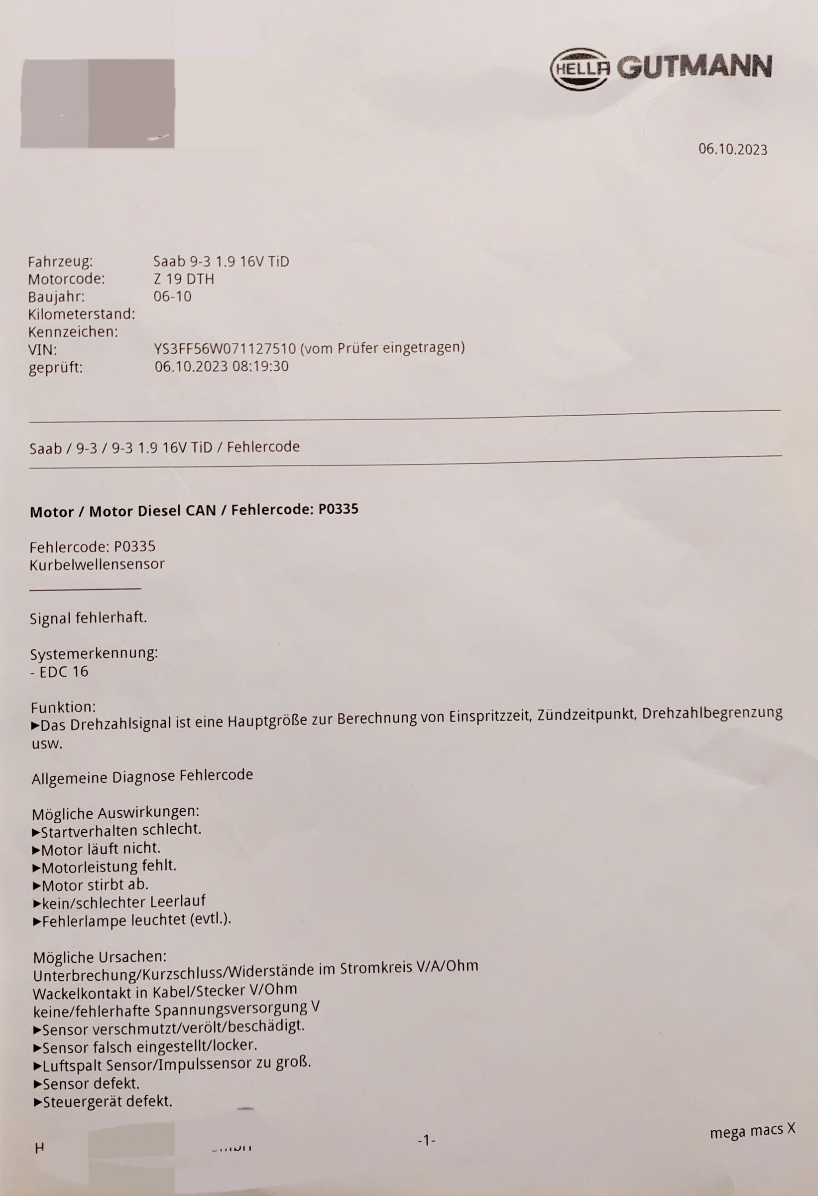 Auto nimmt kein Gas an