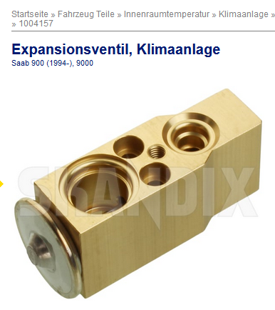 Expansionsventil und andere Ersatzteile für den Kältemittelkreislauf